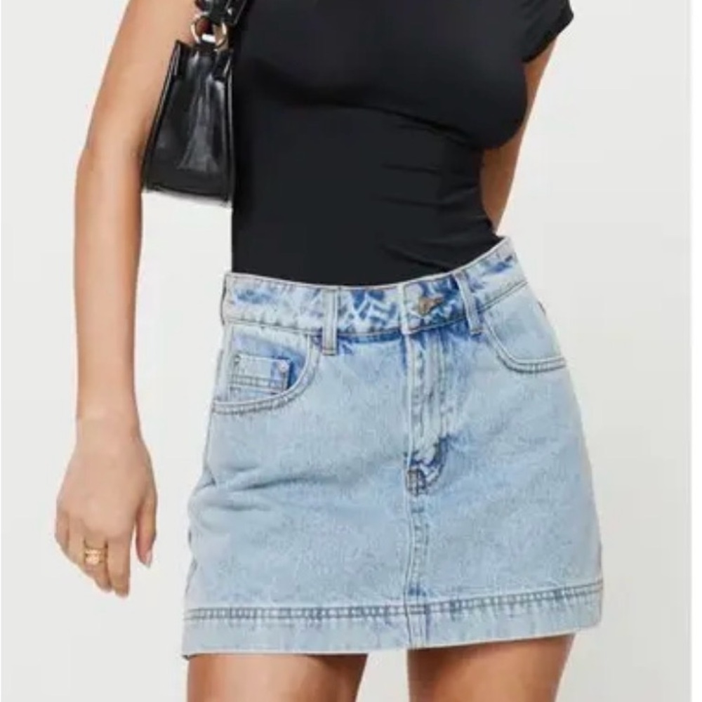 Princess Polly Light Blue Denim Mini Skirt